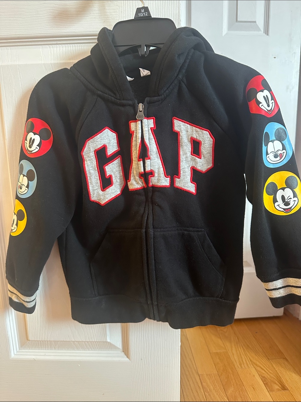 GAP Black Hoodie with Colorful Mickey Circles